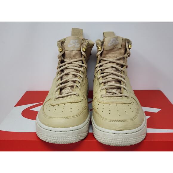 Nike SF Air Force 1 Mid GS MUSHROOM AJ0424-200 Size 5.5y WORN - Picture 2 of 8